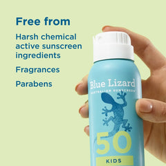Blue Lizard Kids' Mineral Sunscreen Spray - SPF 50+ - 5 oz: Paraben-Free, Vegan, Whole Body, Contains Zinc Oxide