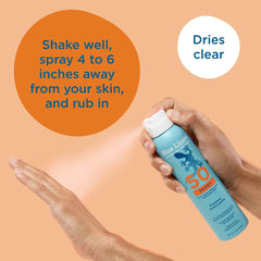 Blue Lizard Sport Mineral Sunscreen Spray - SPF 50+ - 5oz: Whole Body, Paraben-Free, Vegan, Unscented