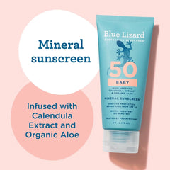 Blue Lizard Baby Sunscreen Lotion - SPF 50 - 3 fl oz: Whole Body, No Fragrance, Paraben-Free, Vegan