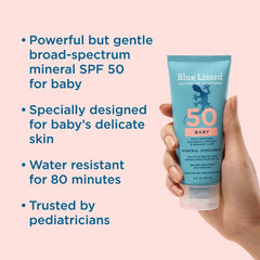 Blue Lizard Baby Sunscreen Lotion - SPF 50 - 3 fl oz: Whole Body, No Fragrance, Paraben-Free, Vegan