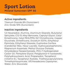 Blue Lizard Sport Sunscreen Lotion SPF 50 Broad Spectrum Sun Protection, 3 oz Tube